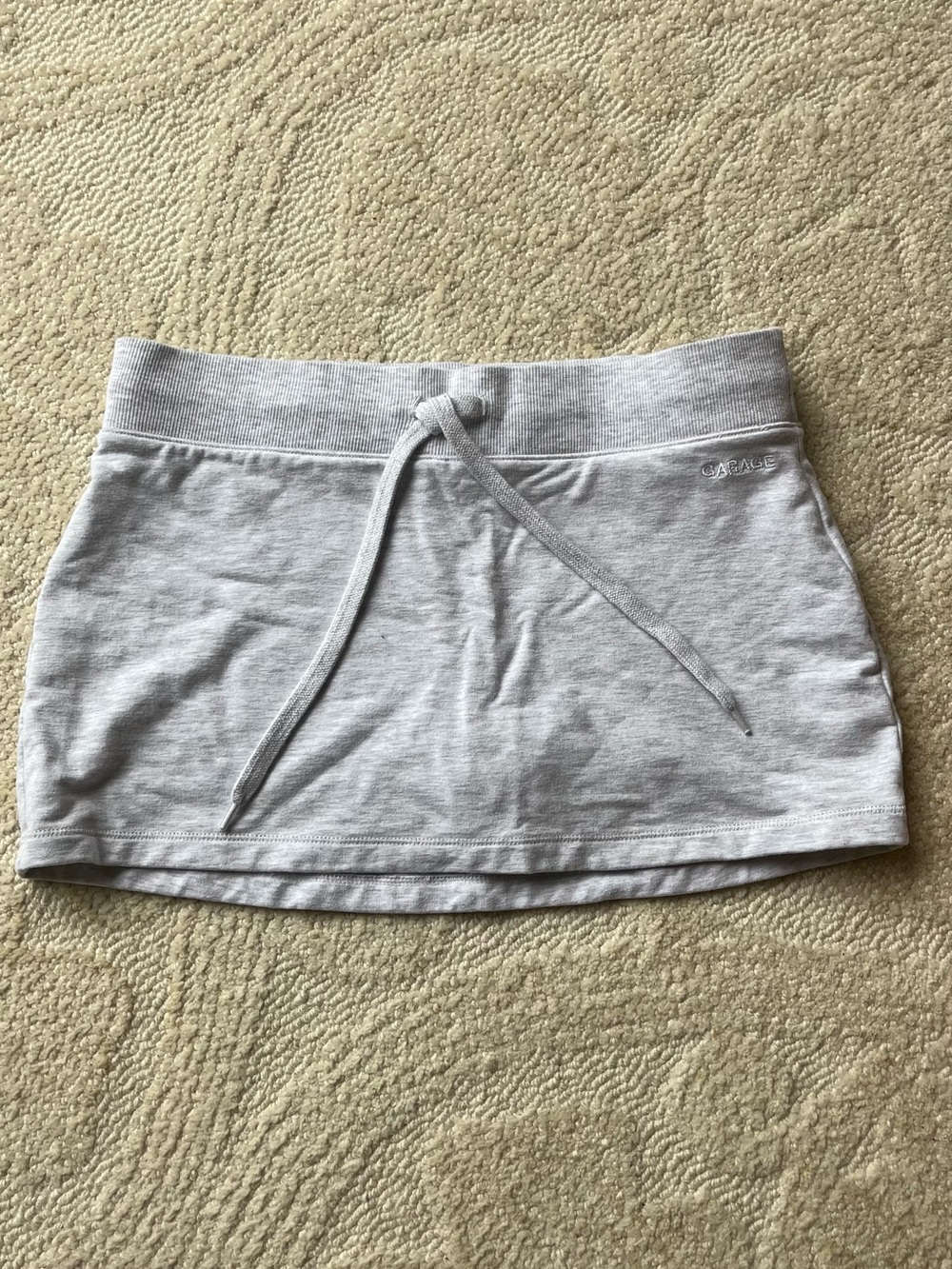 Gray Garage Skort-Style Knit Mini Skirt